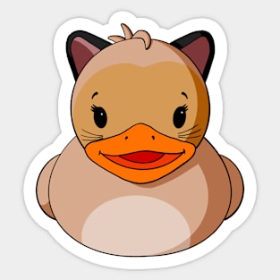 Siamese Cat Rubber Duck Sticker